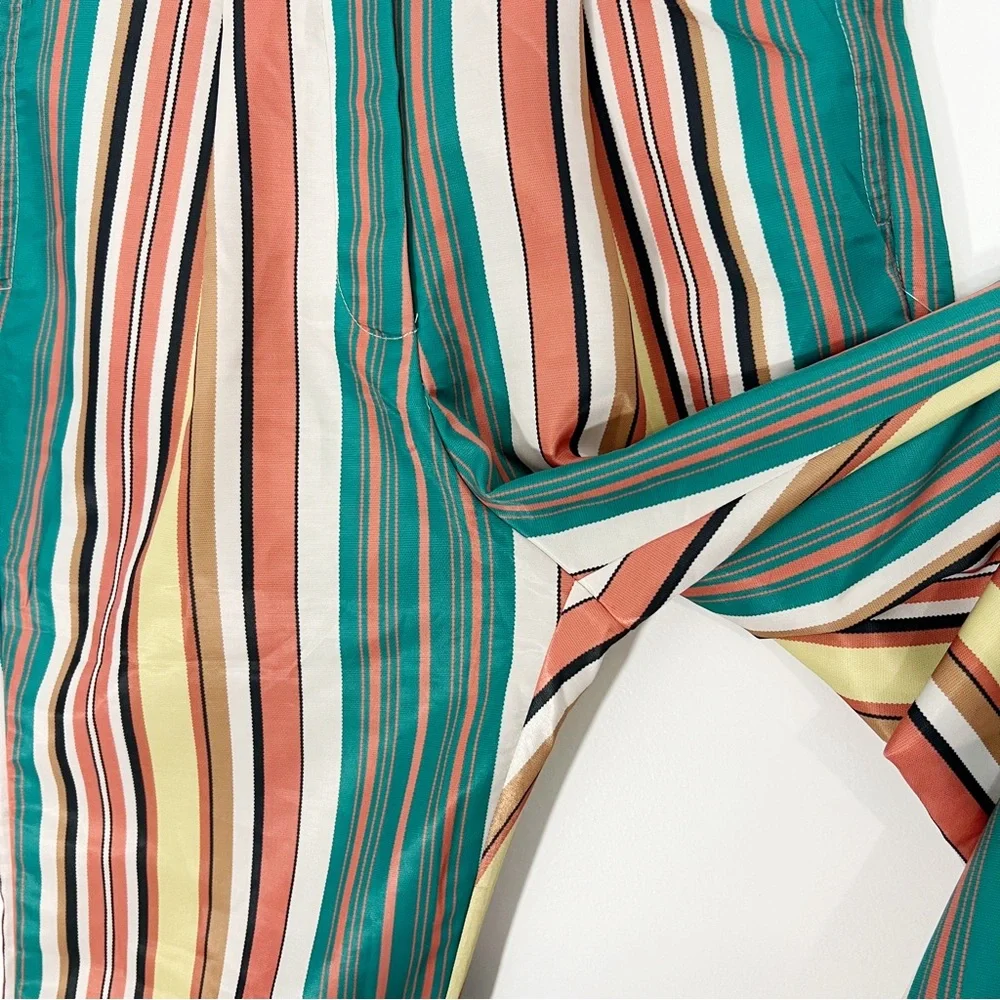 Anthropologie Tiny Camelia Wide Leg Striped High Rise Pants Size 4 Retro Groovy - Picture 5 of 12